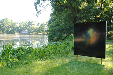 Shootart Painting as Landart in the Park Of Pommersfelden
