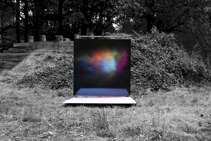 Colorful Painting on Black and white background